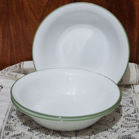 Corelle Dining Set Of 3 Corelle Cereal Bowls 725 White W Green